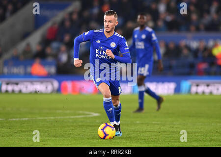 LEICESTER, UK, 26. Februar beim Premier League Spiel zwischen Leicester City und Brighton und Hove Albion für die King Power Stadion, Leicester am Dienstag, 26. Februar 2019. (Credit: Jon Hobley | MI Nachrichten & Sport Ltd) Stockfoto