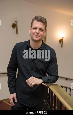 Essen, Deutschland. 26 Feb, 2019. Sönke ANDRESEN (Soren), Autor. Pressekonferenz der Preisträger für die 55 Grimme-Preis 2019 am 26.02.2019 in Essen/Deutschland verkünden. | Verwendung der weltweiten Kredit: dpa/Alamy leben Nachrichten Stockfoto