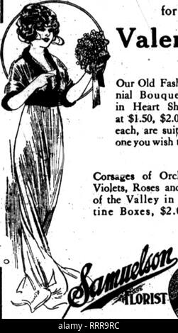 . Floristen Review [microform]. Blumenzucht. 12 Die Floristen Review Jakdaby 21, 1915. Ihr Blumen]^ oder ein Valentine senden. Unsere Altmodische Colo-nial Blumensträuße in Herzform geliefert bei $ 1.50. $ 2,00 und $ 3,00 je, sind Sui^ ble für eine möchten Sie erinnern Corsases der Orchideen oder Veilchen, Rosen und Lilien auf dem Tal in Valen-tine Boxen, $ 2.00 bis. Besser, wenn teilweise beschattet und sollte etwas auf der trockenen Seite gehalten werden. Um Blumen zu erhalten. November und Dezember - und ich kann nur sagen, ein paar Züchter viele Blumen zu diesem frühen Zeitpunkt zu erhalten, und diese nicht • Der beste Qualität - propaga Stockfoto