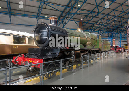 Der Stern des Westens, der Lode Star der Great Western Railway auf Anzeige in das National Railway Museum, York, UK. Stockfoto