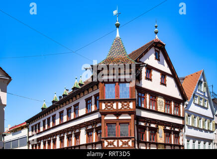 Fachwerkhäuser in Esslingen am Neckar, Baden Württemberg Stockfoto