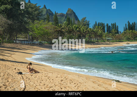 South Pacific, USA, Hawaii, Hawaii, Insel, Kauai, North Shore, Napali, Strand Stockfoto