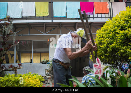 Donmatias, Antioquia, Kolumbien: Pflege für ältere Menschen - Association CPSAM' Gilberto Jamarillo Mesa' Stockfoto