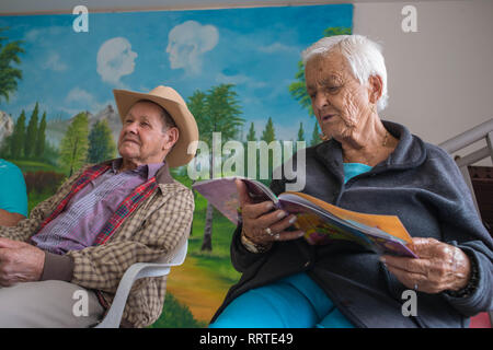 Donmatias, Antioquia, Kolumbien: Pflege für ältere Menschen - Association CPSAM' Gilberto Jamarillo Mesa' Stockfoto