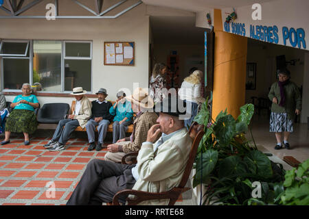 Donmatias, Antioquia, Kolumbien: Pflege für ältere Menschen - Association CPSAM' Gilberto Jamarillo Mesa' Stockfoto