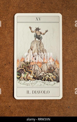 Der Teufel tarot Hauptarcana Stockfoto