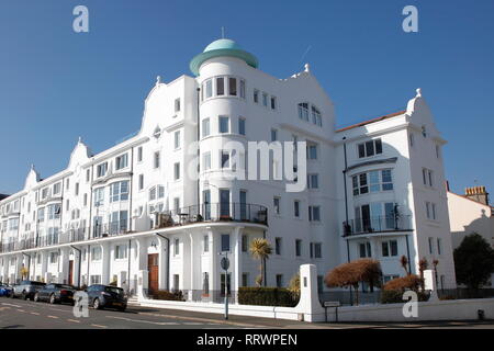 Plymouth, Devon, UK. 26. Februar, 2019. Viktorianische Architektur entlang Grand Parade in der Nähe der Hacke in Plymouth. Die Hacke ist einer der beliebtesten Tour Stockfoto