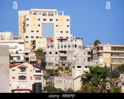 Nazareth, Israel - 23. Mai 2013: Wahrzeichen von Nazareth, Überblick über Gebäude und Sehenswürdigkeiten von Nazareth. Stockfoto