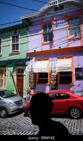 Straßen mit Graffiti in Valparaíso, Chile Stockfoto