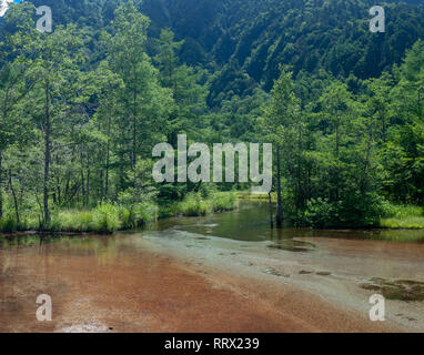 Azusa River, Kamikōchi, Japan. Stockfoto