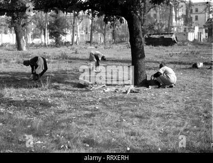 Berlin - Nachkriegsdeutschland - Berlin - Nachkriegsdeutschland, Mai 1946. Trümmerfrauen (Frauen, die vom Schutt klar nach Anschlag) in Berlin nach dem Zweiten Weltkrieg (1.9.1939-9.5.1945), 05/1946, I. 071-41 Berlin, Frauen, Deutschland, Stockfoto