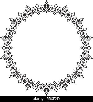 Reich dekoriert, Luxus runde Floral frame. Für ihr Design, Karte, Einladung, Label oder etc. Vorlage Stock Vektor