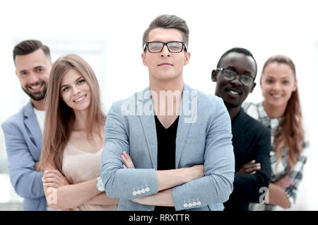 Porträt von einem Team von multinationalen und multiethnischen corporate business Menschen. Stockfoto