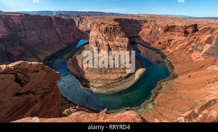 Panoramablick über Horseshoe Bend Stockfoto