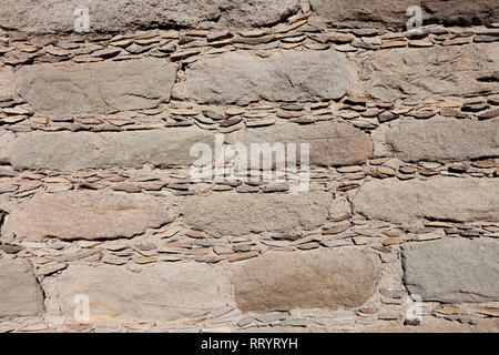 Eine Probe der Anasazi Mauerwerk im Chaco Canyon Stockfoto