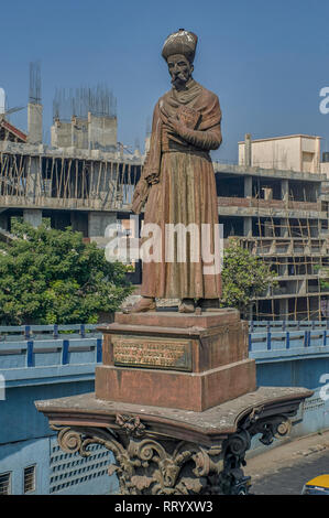 20 Dez 2009 Statue von khada parsi von sheth cursetjee manockjee, Bombay Mumbai, Maharashtra, Indien Stockfoto