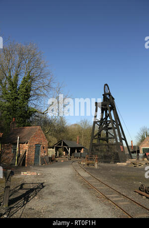 Blick auf die Kohle an das Black Country Living Museum, Dudley, West Midlands, England, Großbritannien. Stockfoto