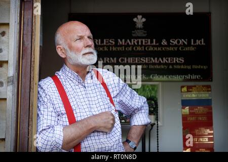 Karl Martell, der Sheriff von Gloucestershire, ein Landwirt, Käser und die Brennerei. Stockfoto