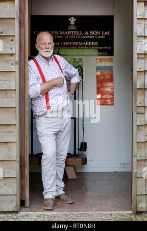 Karl Martell, der Sheriff von Gloucestershire, ein Landwirt, Käser und die Brennerei. Stockfoto