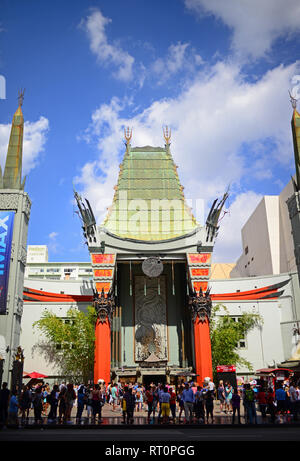 Graumans Chinese Theatre am Hollywood Boulevard in Los Angeles. Stockfoto