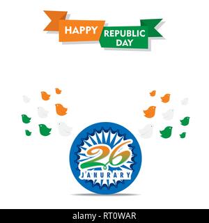 Glücklich, Tag der Unabhängigkeit von Indien illustration Vektor, mit fliegenden Vogel design Stock Vektor