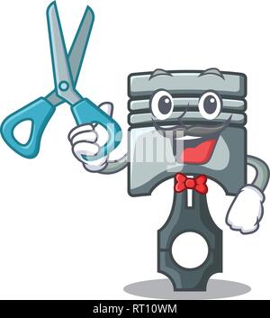 Friseur Kolben in Form von Mascot Stock Vektor