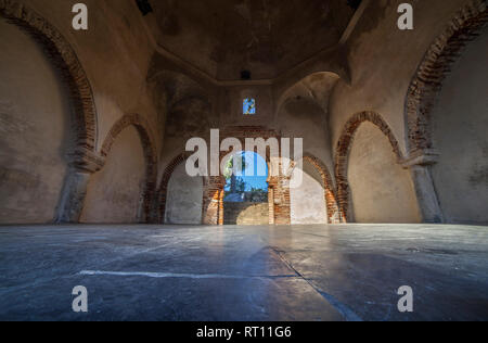 El Morabito Gebäude oder Marabout, Letzte muslimische bleibt bei der Templer Festung, Jerez de los Caballeros, Spanien Stockfoto