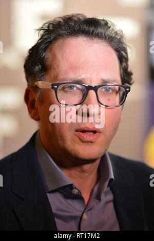Glasgow, UK. 26 Feb, 2019. Filmproduzent - Jack Arbuthnott, auf dem roten Teppich bei der Premiere des Films, Prophezeiung gesehen, an der Glasgow Film Theatre. Credit: Colin Fisher/Alamy leben Nachrichten Stockfoto