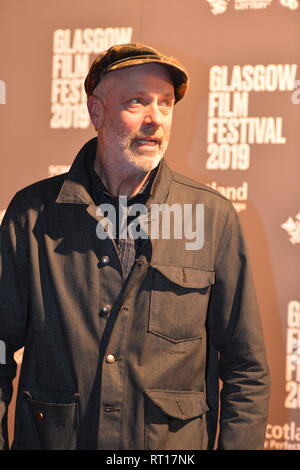 Glasgow, UK. 26 Feb, 2019. Regisseur - Charlie Paul, auf dem roten Teppich bei der Premiere des Films, Prophezeiung gesehen, an der Glasgow Film Theatre. Credit: Colin Fisher/Alamy leben Nachrichten Stockfoto