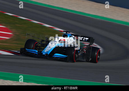 Montmelo, Barcelona - Spanien. 27 Uhr Februar 2019. Robert Kubica aus Polen fahren die (88) Rokit Williams Racing FW 42 Mercedes am Anschluss am Tag sechs der F1 Winter Testen Stockfoto