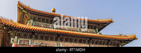 Alte königliche Paläste der Verbotenen Stadt in Peking, China, Banner, LANGE FORMAT Stockfoto