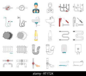 Kunst, Badewanne, Badewanne, Boiler, Cartoon, Outline, Reiniger, Sammlung, Komponenten, Konstruktion, ablassen, Ausrüstung, Ausstattung, Fußbodenheizung, Icon, Illustration, isoliert, Logo, Wartung, Schachtabdeckungen, Meter, Mixer, Rohre, Klempner, Sanitär, Heizkörper, Schiene, Reparatur, Service, Satz, Zeichen, Spülbecken, Symbol, Werkzeug, Toolbox, Handtuch, Trap, Ventil, Vector, Wasser, Web, Schraubenschlüssel, Vektor, Vektoren, Stock Vektor