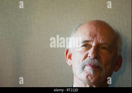 Janusz Korwin Mikke, Führer der Partei Wolnosc (Liberty Party) in Danzig, Polen. 24. Februar 2019 © wojciech Strozyk/Alamy Stock Foto *** Lokale C Stockfoto