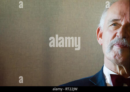 Janusz Korwin Mikke, Führer der Partei Wolnosc (Liberty Party) in Danzig, Polen. 24. Februar 2019 © wojciech Strozyk/Alamy Stock Foto *** lokaler Ca Stockfoto