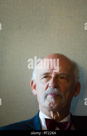 Janusz Korwin Mikke, Führer der Partei Wolnosc (Liberty Party) in Danzig, Polen. 24. Februar 2019 © wojciech Strozyk/Alamy Stock Foto *** Lokale C Stockfoto