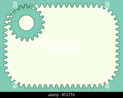 Abbildung: die abstrakte innere Zahnrad paar Getriebe Stock Vektor
