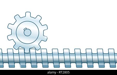 Abbildung: Schraube Zahnradpaar Getriebe Stock Vektor