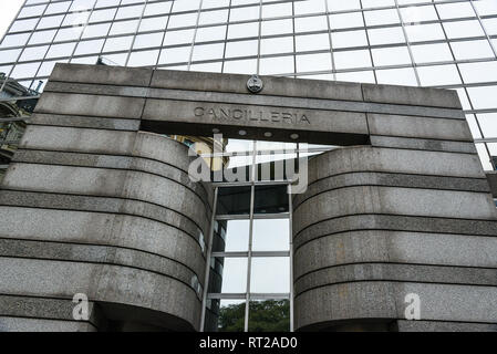 Buenos Aires, Argentinien - Sept. 7, 2016: Gesicht des Ministeriums für Auswärtige Angelegenheiten und der Anbetung. Stockfoto