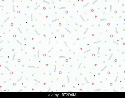 Abstrakte bunte geometrische Muster von niedlichen Element und dekorieren. Sie für Ad, Poster, Verpackung, Druck, Artwork verwenden können. illustration Vektor e Stock Vektor