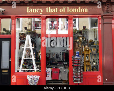 Lust auf London, Souvenirshop, gegenüber dem British Museum, London Stockfoto