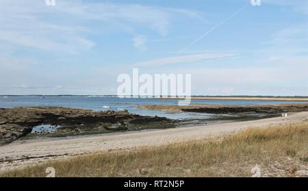 Saint Goustan Strand in Le Croisic Küstenstadt in Guerande Halbinsel, Loire Atlantique, Pays de la Loire, Frankreich Stockfoto