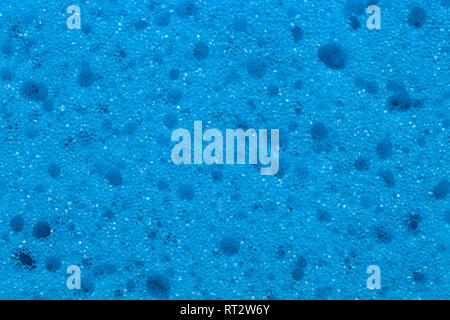 Blue-schaumstoffschwamm Hintergrund Nahaufnahme. Stockfoto