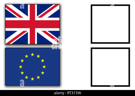 Brexit voting Form Stockfoto