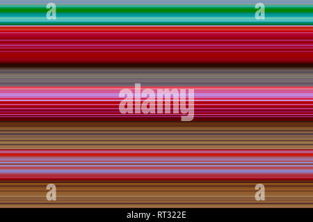 Abstrakt Rot, Braun, Grün und weiße horizontale Linien Hintergrund Stockfoto