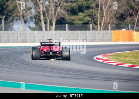 Sebastian Vettel (Scuderia Ferrari) SF 90 Auto ist wieder in Aktion während der zweiten Reise der zweiten Woche F1 Test Tage in Montmelo circuit gesehen. Stockfoto