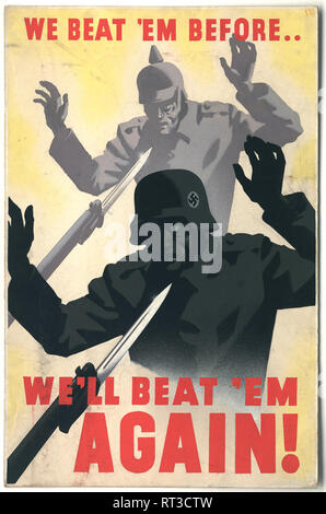 Vintage Kriegszeiten Poster Stockfoto