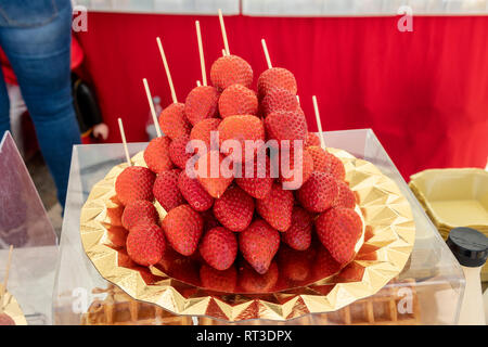 Frische Erdbeeren in einem Markt Stockfoto
