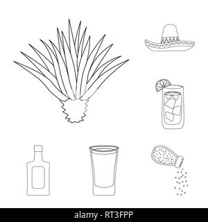 Agave, Sombrero, Cocktail, Flasche, Glas, Werk, mexikanische, Alkohol, Wasser, Salz, Thorn, Hut, Kalk, Wodka, Mineralwasser, Pack, Wüste, Kostüm, Schnaps, Whiskey, rein, transparent, Wald, Reisen, Trinken, Diät, Box, saftig, Mexiko, Tequila, Fajita, Fiesta, Party, Feier, Cafe, Latein, Karneval, nationalen, Set, Vector, Icon, Illustration, isoliert, Sammlung, Design, Element, Grafik, Zeichen, Outline, Linie Vektor Vektoren, Stock Vektor