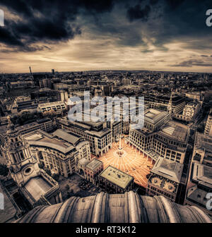 Luftaufnahme von Pater Noster Square, London Stockfoto