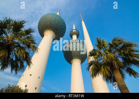 Saudi-arabien, Kuwait, Kuwait City, Kuwait Towers Stockfoto